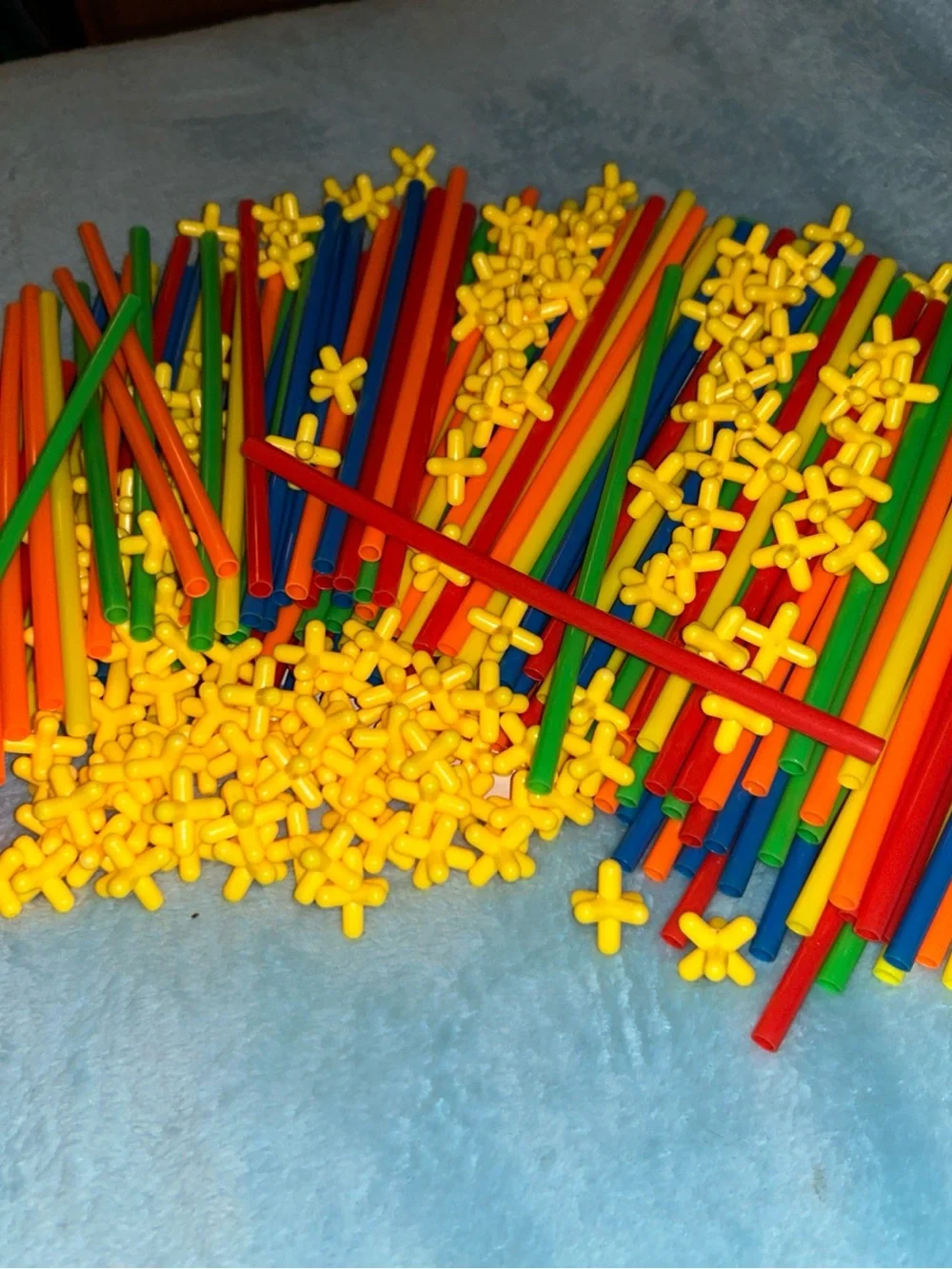 Straws And Connectors Construction Building Toy Large Assorted 293 Piece Lot